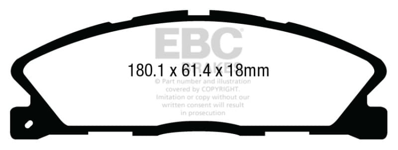 EBC Yellowstuff Brake Pad Set for Street and Track Driving High Performance