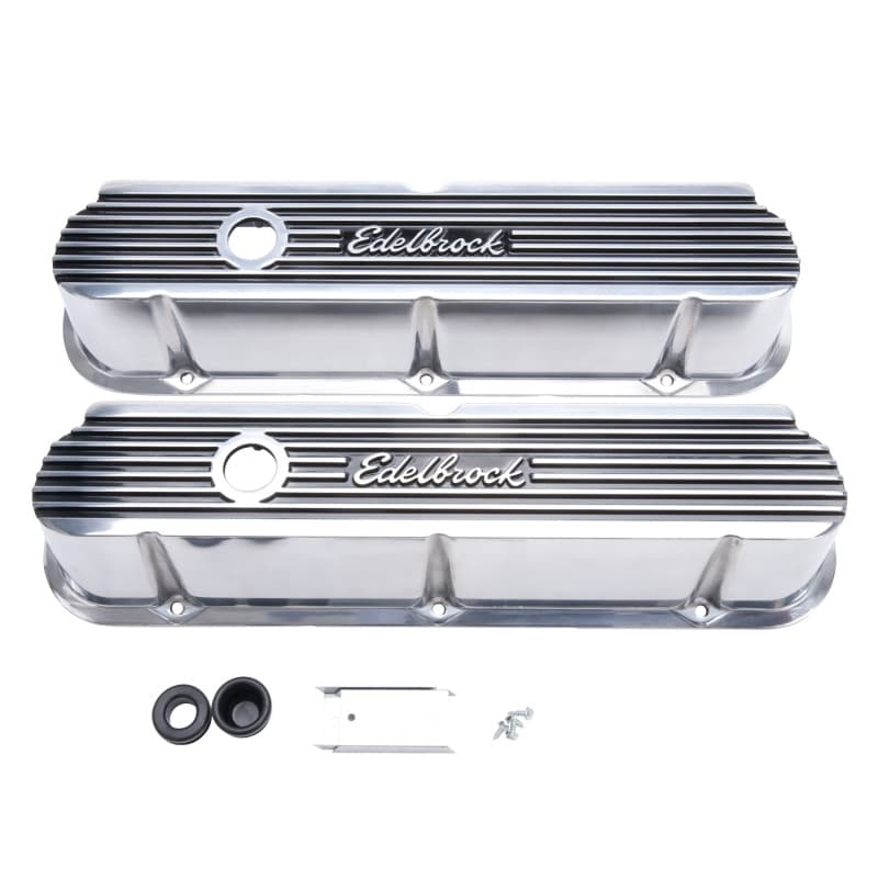 Edelbrock Valve Covers for Ford 289/302/351W 4264 Elite II Die-Cast Aluminum
