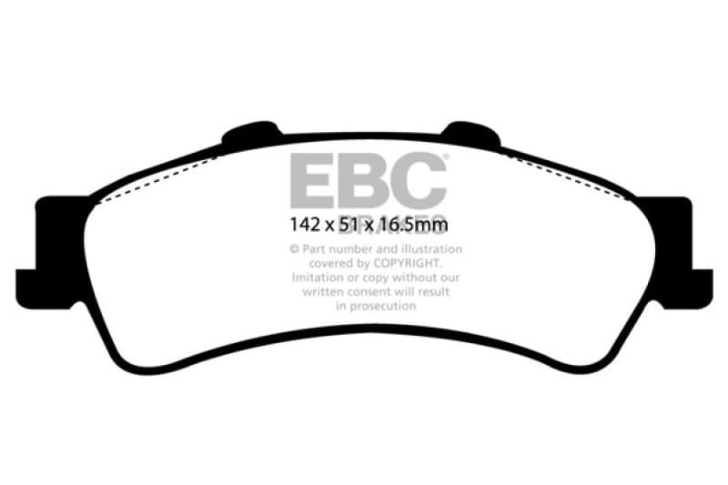 EBC Greenstuff Brake Pad Set for 4x4 Heavy Duty Low Wear Offroad Use