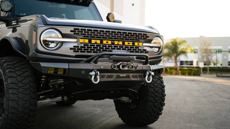 DV8 Offroad Spec Series Winch Front Bumper for Bronco with Steel Skid Plate - Image 2
