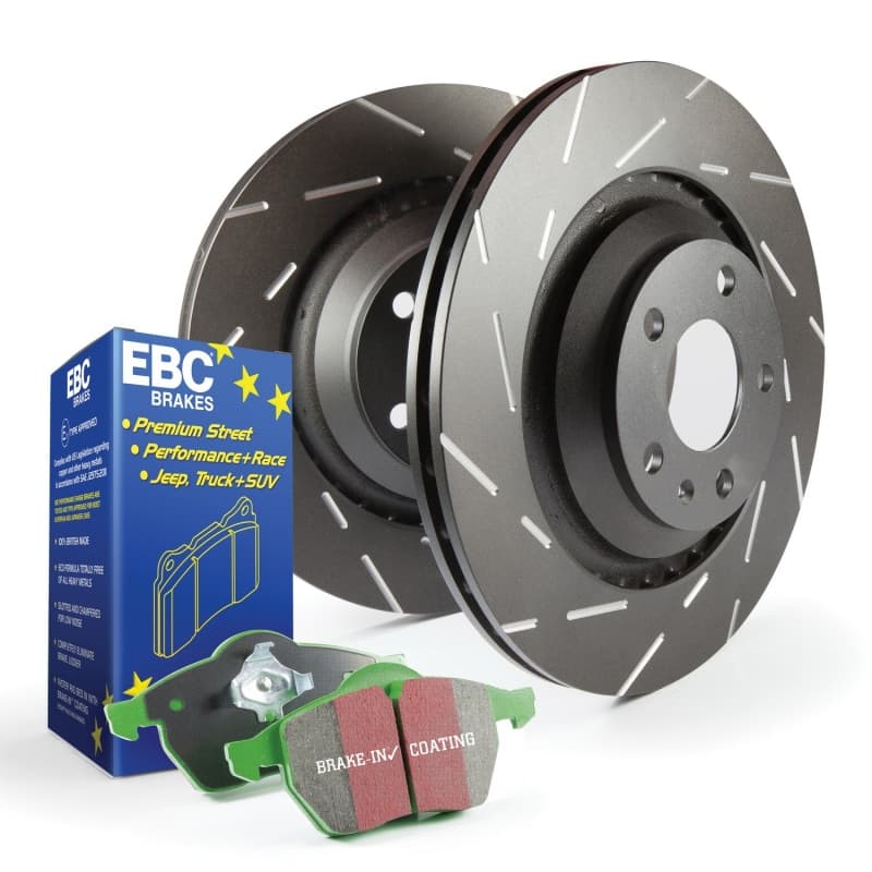 EBC USR Slotted Rotor Set for Rear with Thermic Black Anti-Corrosion Coating