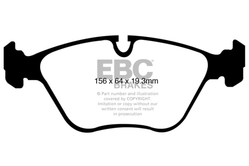 EBC Yellowstuff Brake Pad Set for Street & Track Driving High Friction Aramid...