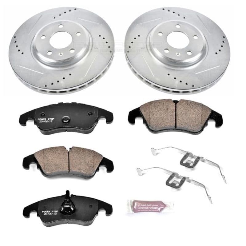 PowerStop Z23 Evolution Sport Brake Kit for Daily Driver with Carbon-Fiber Ce...