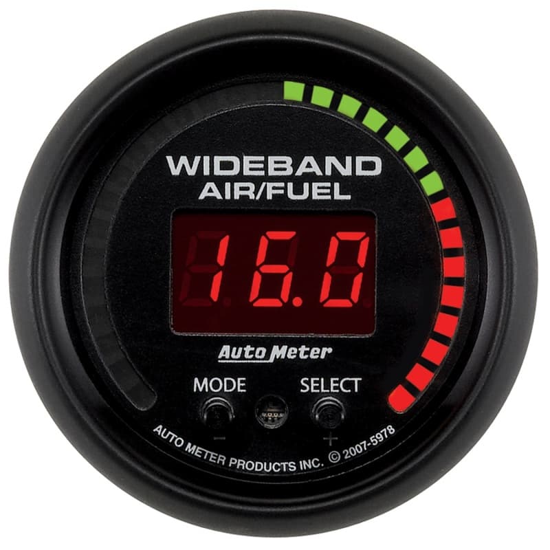 AutoMeter ES Wideband Air/Fuel Gauge for Universal Advanced Calibration