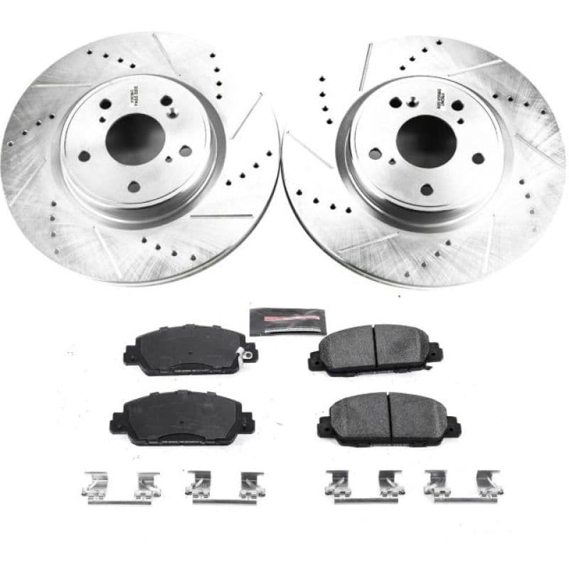 PowerStop Z23 Evolution Sport Brake Kit for Daily Driver with Carbon-Fiber Ce...