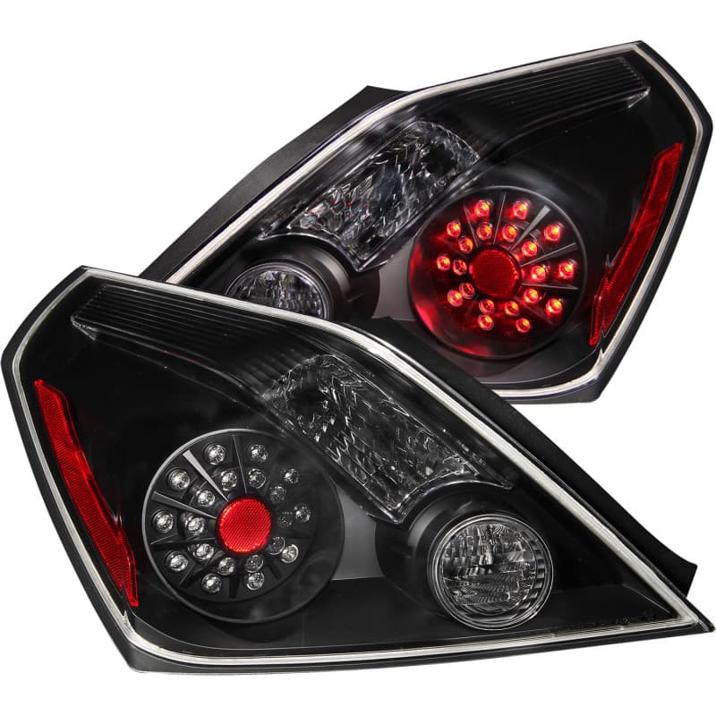 ANZO LED Taillight Assembly for 2Dr Models Clear Lens Black Housing Pair
