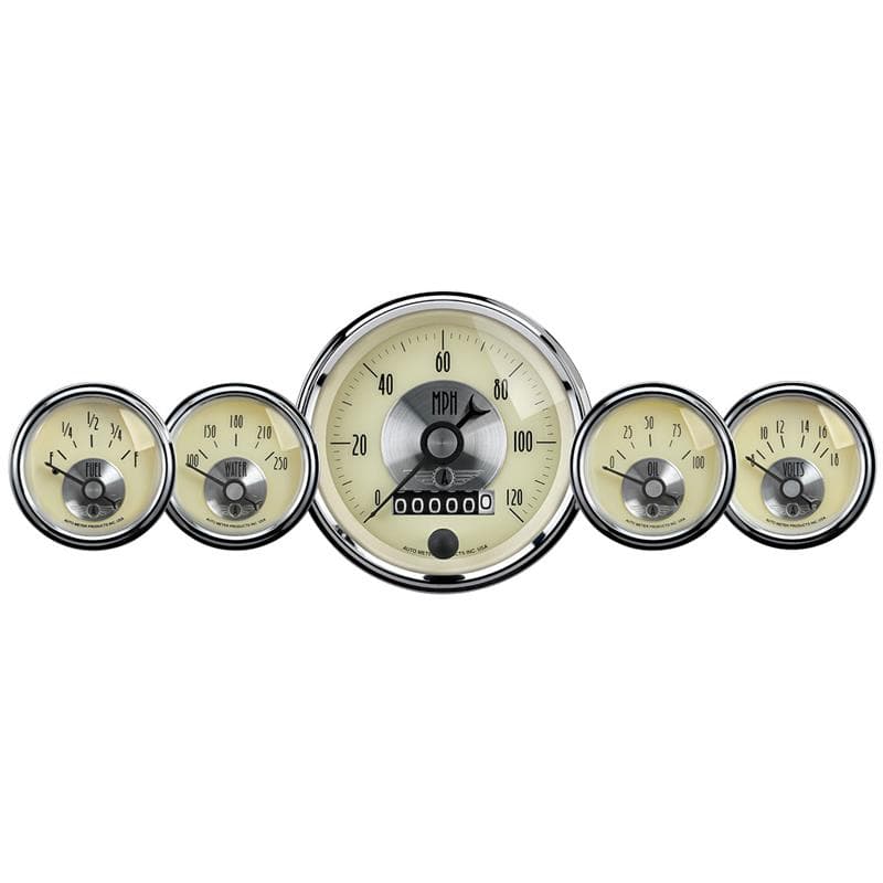 AutoMeter Prestige Gauge Kit with Speedometer, Temp, Oil, Fuel, Voltmeters
