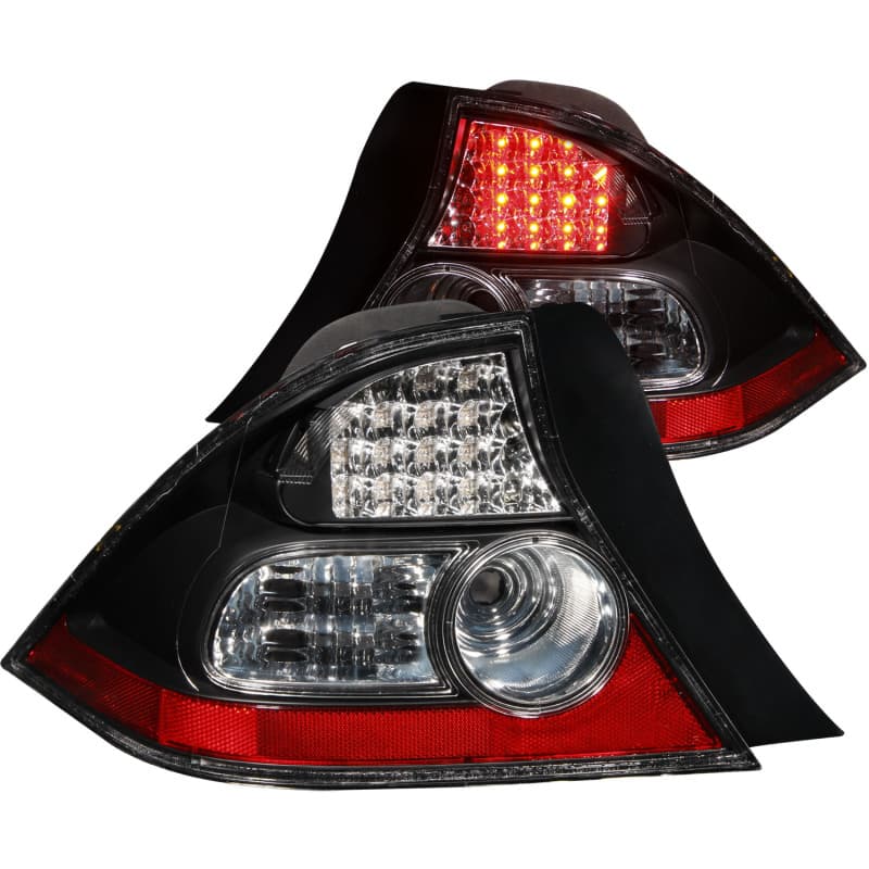 ANZO LED Taillight Assembly for 2Dr Models Clear Lens Black Housing Pair - Image 2