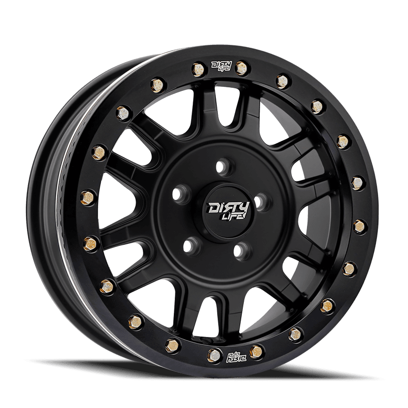 Dirty Life Canyon Pro 15x7 4x137 13mm Offset Beadlock Wheels Matte Black