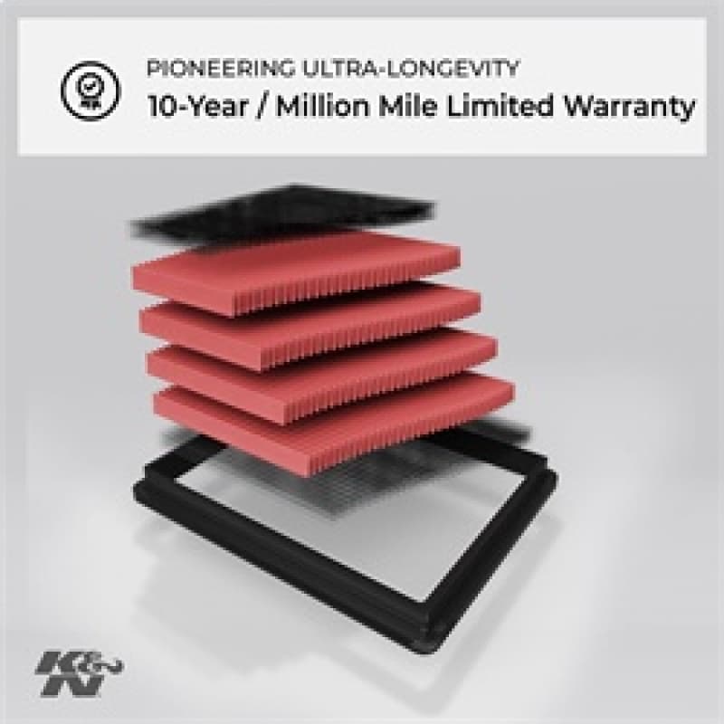 K&N Engineering Drop-In High-Flow Washable Air Filter 33-2129 - Image 5