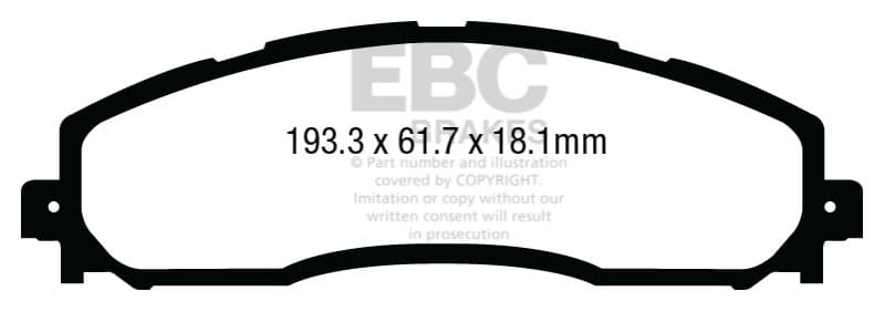 EBC Yellowstuff Brake Pad Set for Street and Track Driving High Performance