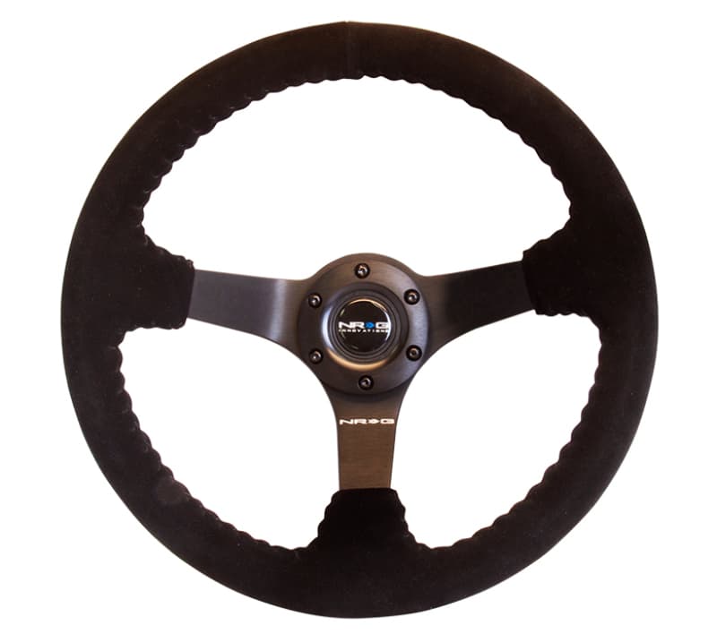 NRG Steering Wheel 350mm 3in Deep Blk Suede for Odi Bakchis Edition