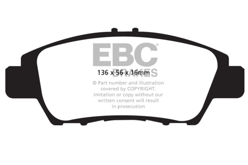 EBC Yellowstuff Brake Pad Set for Street and Track Driving High Performance