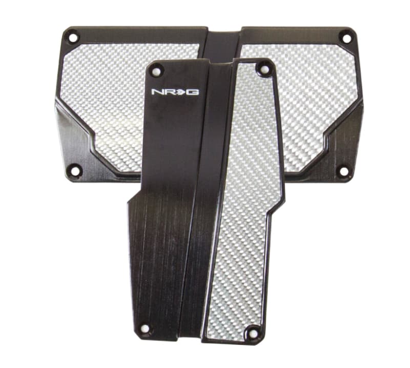 NRG Aluminum Sport Pedals A/T Black Silver Carbon