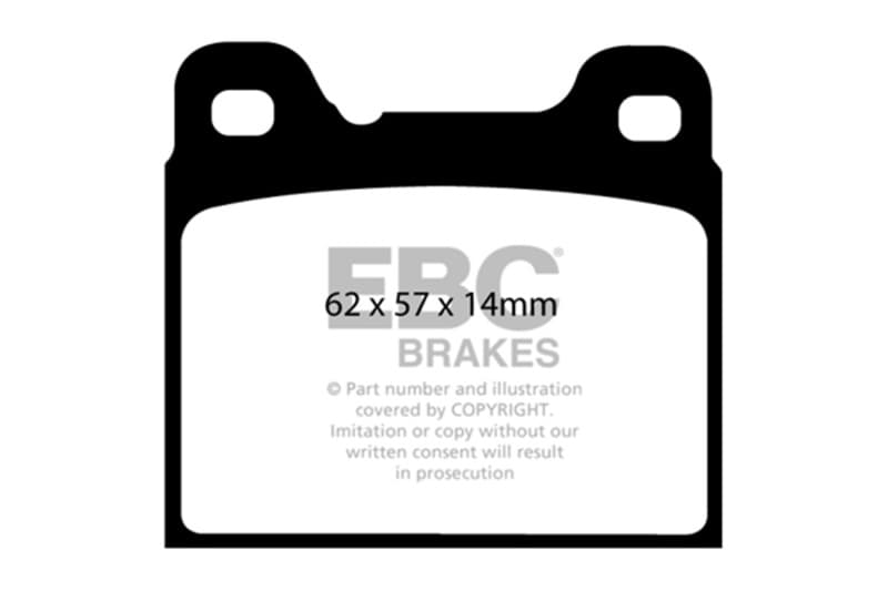 EBC Redstuff Brake Pad Set for Chevy C6 Low Dust Ceramic Fiber Compound - Image 2