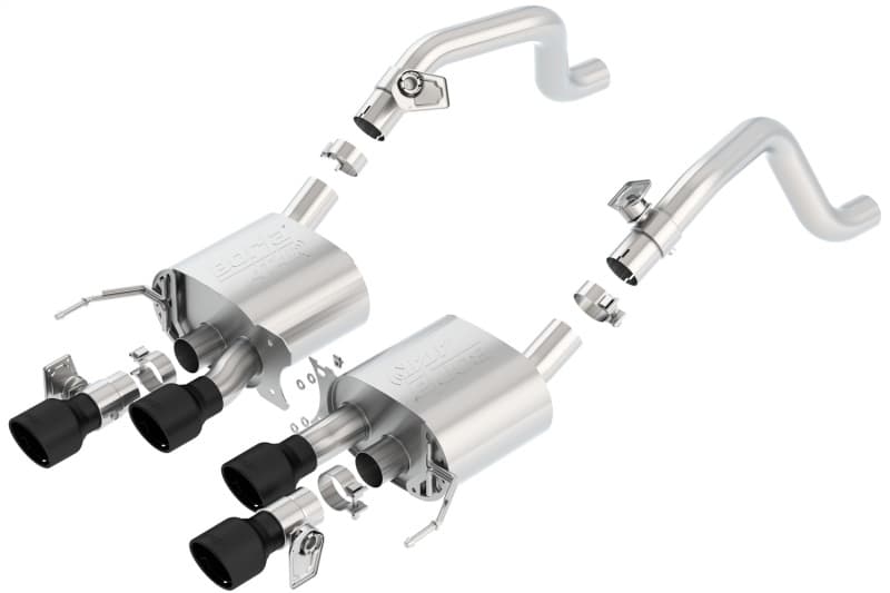 Borla Axle-Back Exhaust for Chevy C7 Z06 ATAK Ceramic Black 4.25" Tips - Image 2