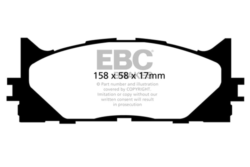 EBC Ultimax2 Brake Pad Set for Urban/Daily Driver OEM Replacement - Image 2