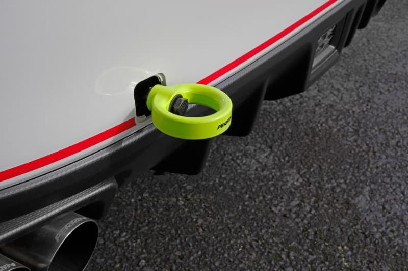 Perrin Performance Rear Tow Hook Kit for 15-21 Subaru WRX/STI Neon Yellow - Image 4