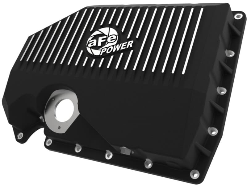 aFe Oil Pan for Increased Capacity with Cooling Fins and Magnetic Drain Plug - Image 2