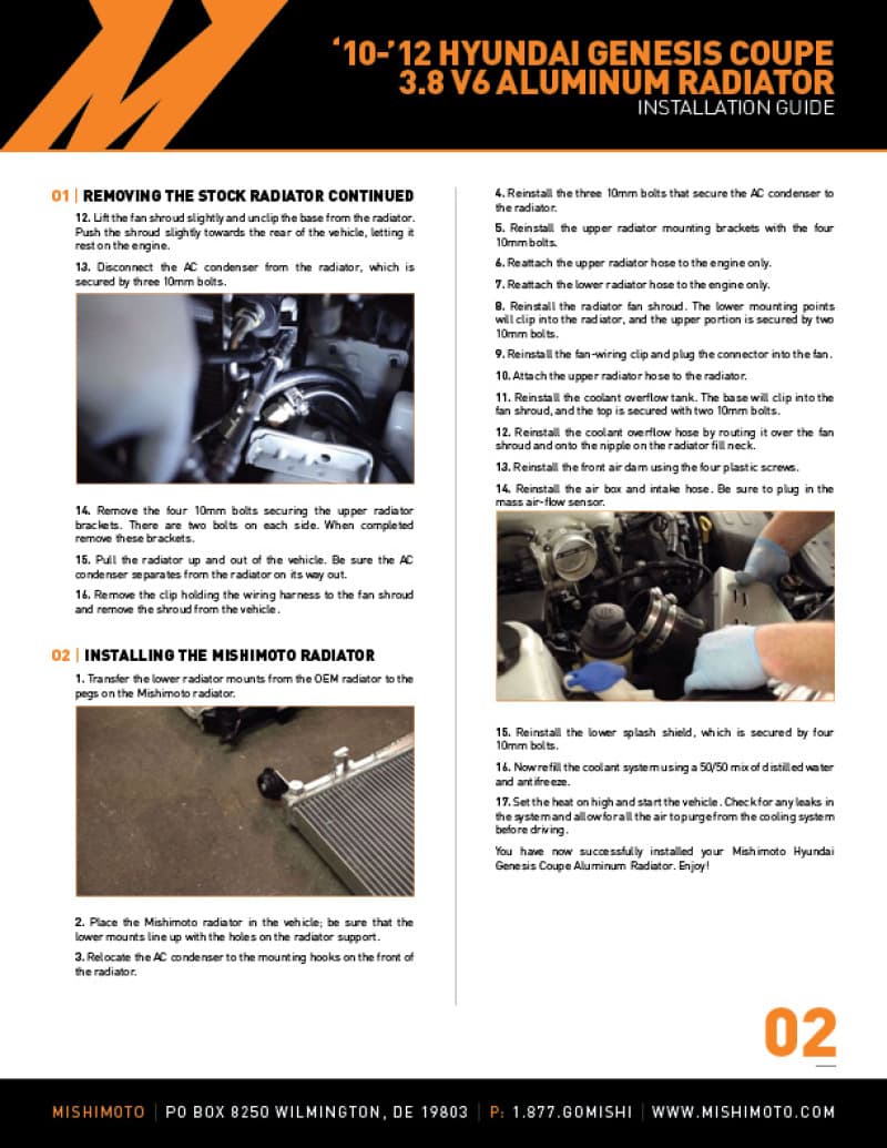 Mishimoto Aluminum Radiator for 2010-13 Hyundai Genesis Coupe V6 Performance - Image 5