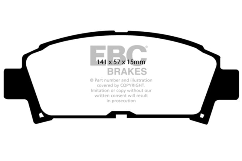 EBC Brake Pad Set for Chevy C6 Yellowstuff High Friction Performance - Image 2