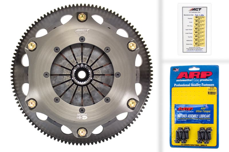 ACT Triple Race Clutch Kit for High Torque with Sintered Iron Discs and Balan...