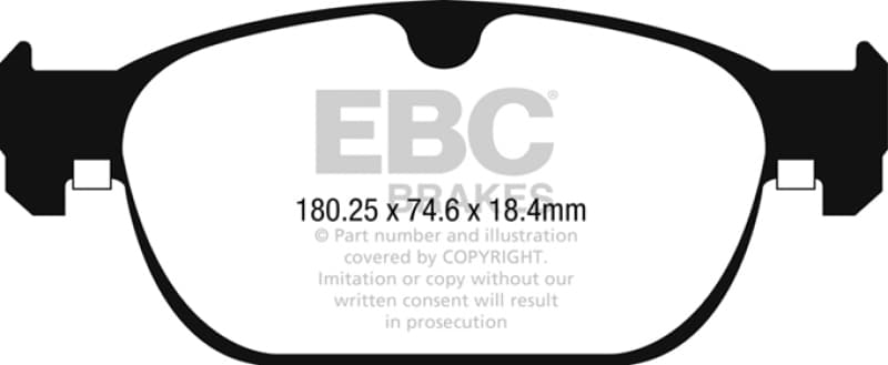 EBC Yellowstuff Brake Pad Set for Street and Track Driving High Performance