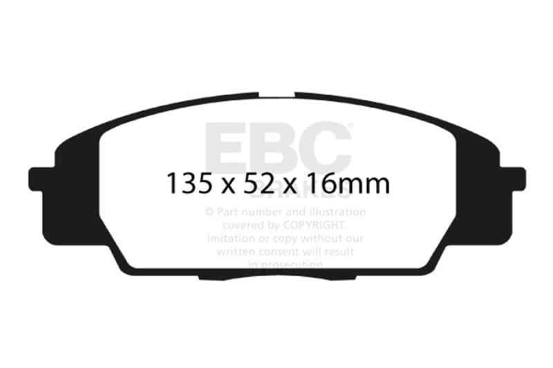 EBC Yellowstuff Brake Pad Set for Street and Track Driving High Performance - Image 2