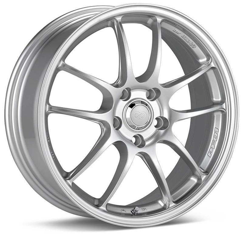 Enkei PF01 17x8 5x114.3 50mm Offset Silver Wheel for Subaru STI 05-10 - Image 2