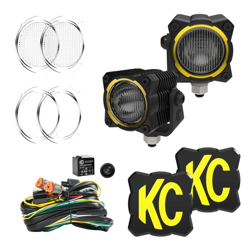 KC HiLiTES FLEX ERA 1 Master Kit LED Lights with Spot & Flood Lenses