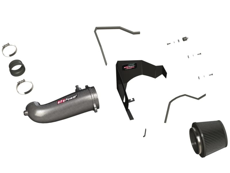 aFe Track Series Intake System with Heat Shield for Chevy C6 - Powder-Coated ... - Image 5