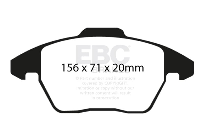 EBC Greenstuff Brake Pad Set for Chevy C6 6-Piston Front - Image 2