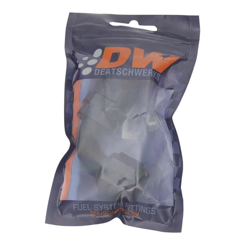 DeatschWerks 10AN Female Swivel 90-Degree Hose End PTFE Anodized Matte Black - Image 2