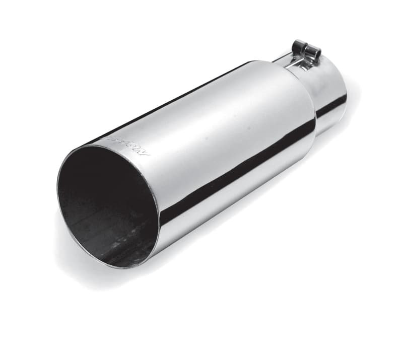 Gibson Exhaust Tip Single Wall Stainless Steel Polished with Clampless Bolt-On