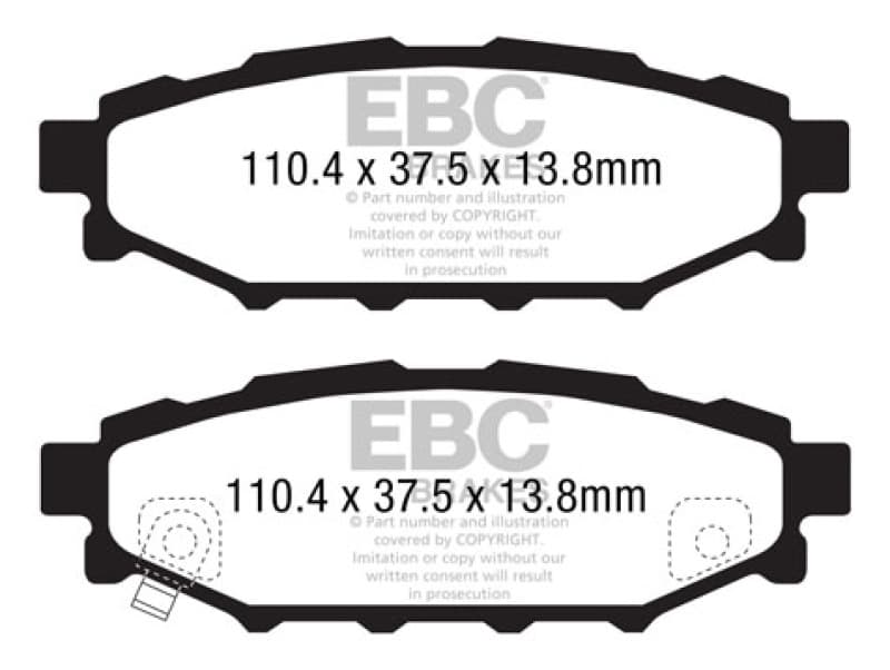 EBC Yellowstuff Brake Pad Set for Street & Track Driving High Performance