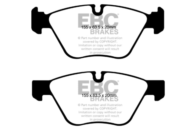 EBC Redstuff Brake Pad Set for Chevy C6 Low Dust Synthetic Fiber Ceramic - Image 2