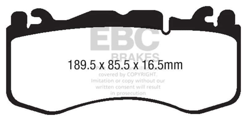EBC Yellowstuff Brake Pad Set for Street and Track Driving High Brake Effect - Image 2