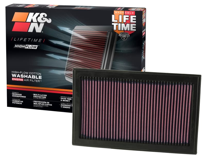 K&N Engineering Drop-In Air Filter 33-2207 High-Flow Washable Reusable - Image 3