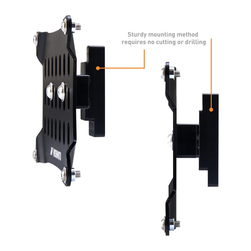 Mishimoto License Plate Relocation Kit for Ford Mustang 3mm Steel Powder Coated - Image 4