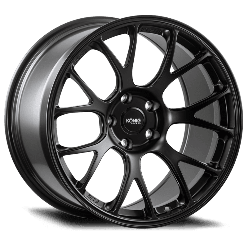 Konig Forged F1M Wheels 18x8.5 5x114.3 ET35 Satin Black Knurled Bead