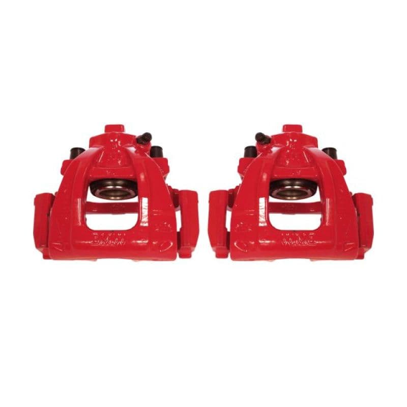 PowerStop Brake Calipers Powder Coated Red Pair Durable High-Temp Finish