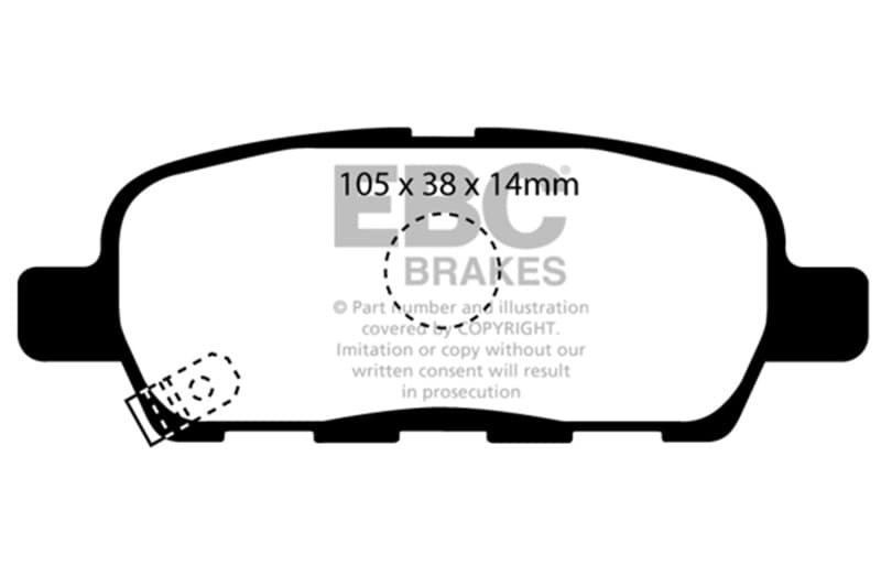 EBC Greenstuff Brake Pad Set for Premium Street Driving High Initial Effect - Image 2