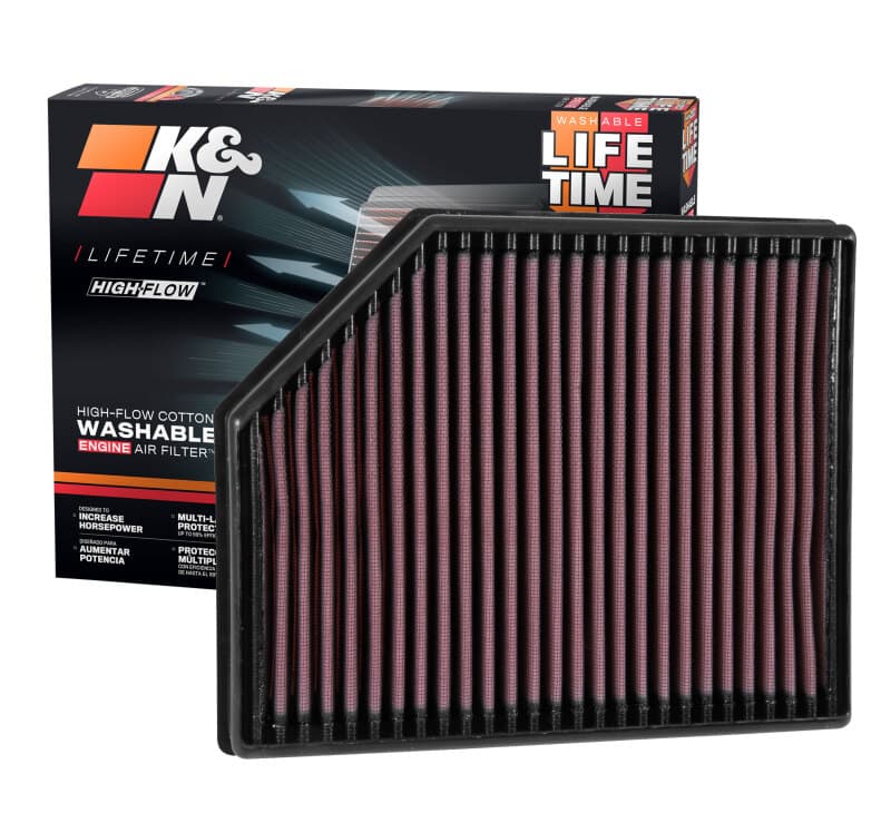 K&N Engineering Drop-In Air Filter Washable Reusable High-Flow 33-3065 - Image 5
