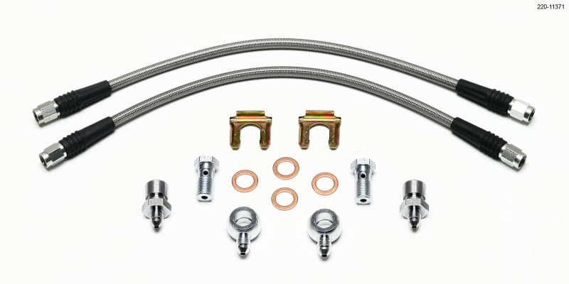 Wilwood Flexline Brake Hose Kit for D52 Caliper 14in w/ Banjo 7/16-20