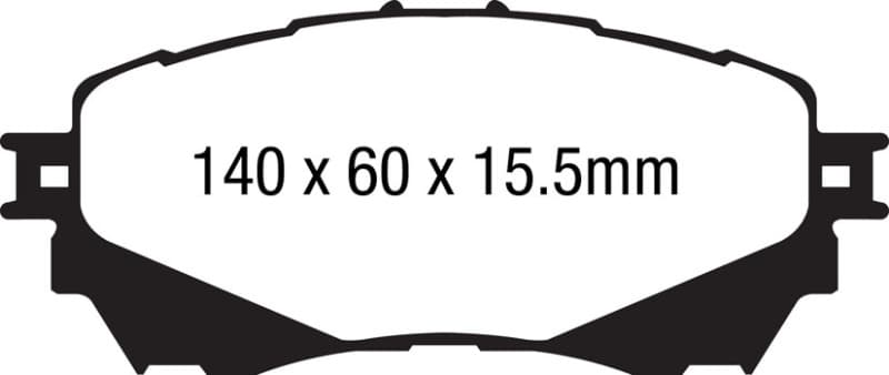 EBC Yellowstuff Brake Pad Set for Street and Track Driving High Performance