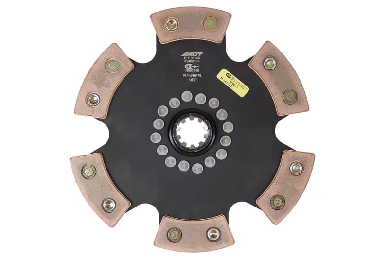ACT Race Clutch Disc 6-Pad Rigid Ceramic Friction for Larger Clutch Sizes