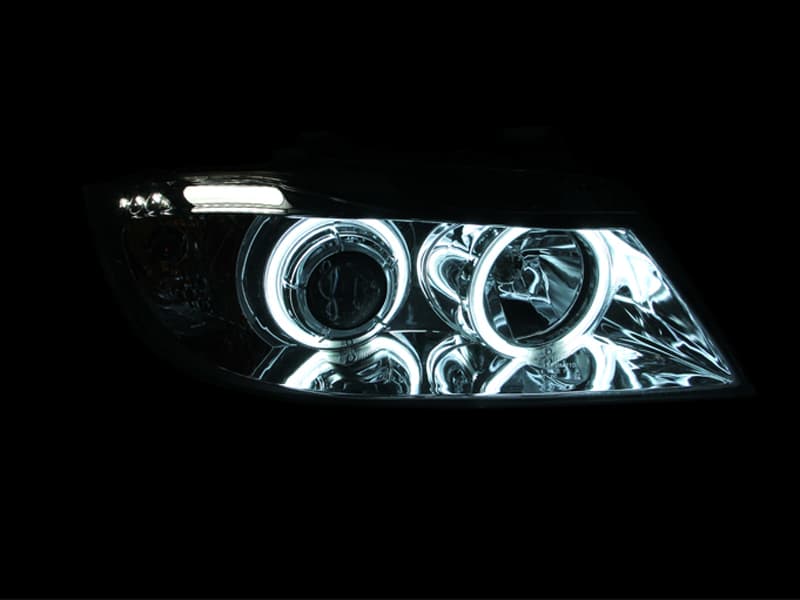 ANZO Projector Headlights for 4Dr & Wagon Non-HID Models with Halo & LED Bar - Image 5