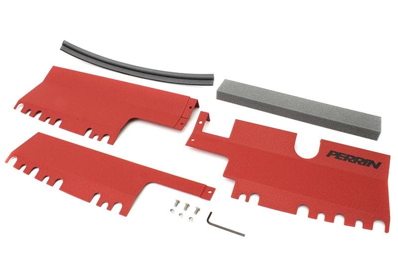Perrin Performance Radiator Shroud for 15-21 Subaru WRX/STI Red - Image 5