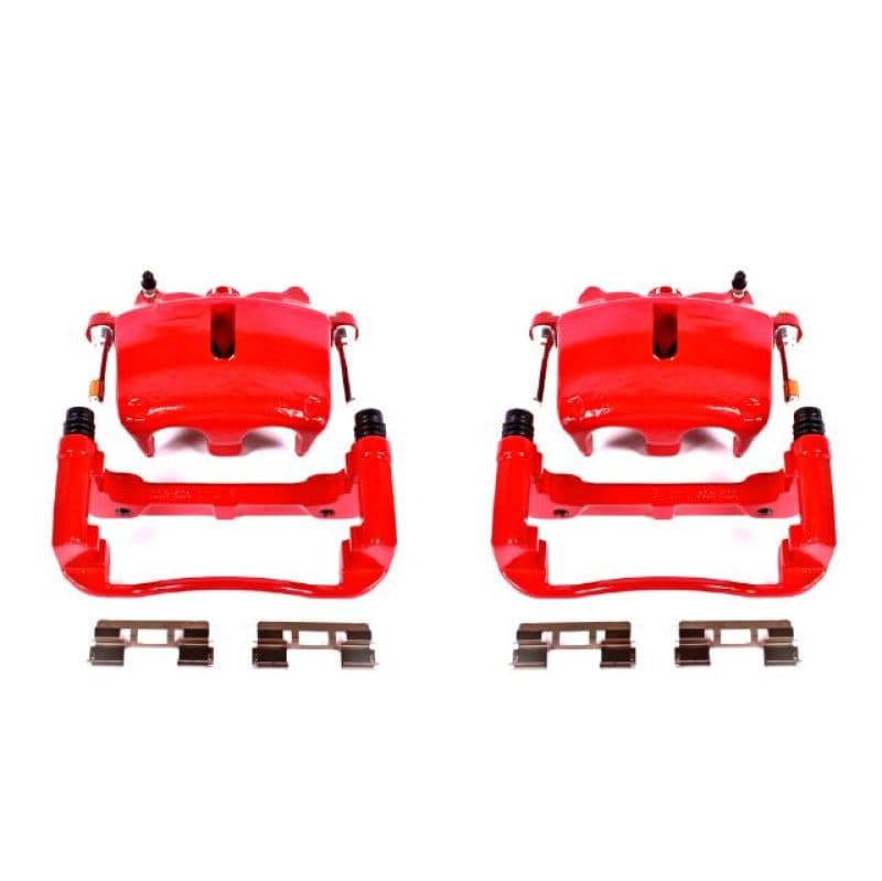 PowerStop Brake Calipers Powder Coated Red Pair for Direct Fit Replacement