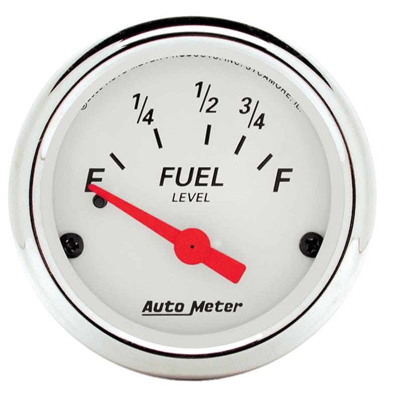 AutoMeter Fuel Gauge for Multiple Vehicles 5 Resistance Ranges Arctic White